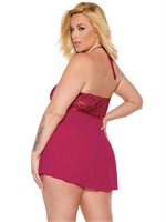 3. Boutique érotique, Babydoll et Thong Rose Framboise par Coquette