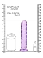 6. Boutique érotique, Dildo Crystal Clear 7 pouces - Mauve par SHOTS