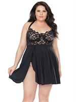 5. Boutique érotique, Ensemble Babydoll à Jupe Ouverte Asymétrique par Coquette