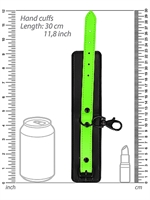 3. Boutique érotique, Menottes pour poignets et chevilles phosphorescentes avec attache croisée par Ouch