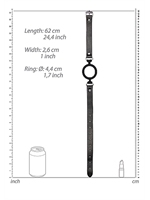 3. Boutique érotique, Bâillon à bouche ouverte en silicone avec sangles en cuir ajustables par Ouch