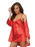 5. Boutique érotique, Peignoir avec Nuisette - Shalimar Charmeuse de Dreamgirl