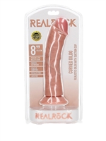 5. Boutique érotique, Dildo réaliste incurvé de 8 pouces avec ventouse RealRock