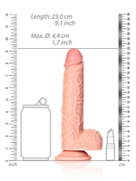 5. Boutique érotique, Dildo réaliste incurvé de 8 pouces avec testicules et ventouse RealRock