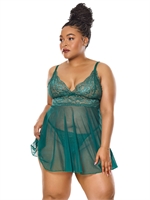 4. Boutique érotique, Ensemble nuisette et string Jade par Coquette