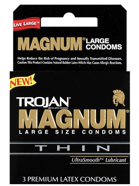 Magnum Thin - Condoms de Trojan - Paquet et 3