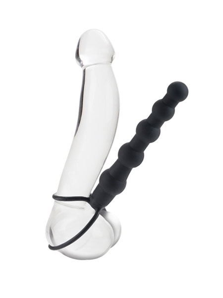Harnais double pénétration Silicone Love Rider Beaded