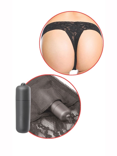 Hanky Spank Me Vibrating Panty Plus Size Noir