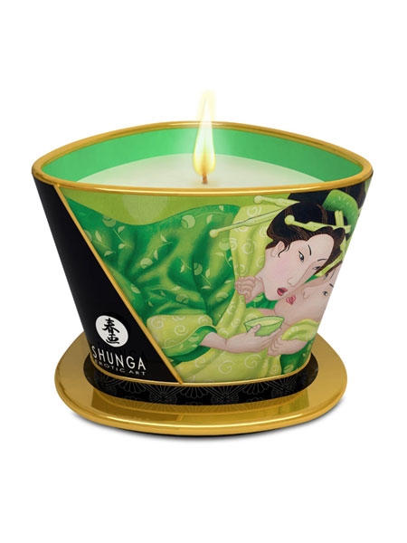 Chandelle à massage au Thé Vert Exotique de Shunga