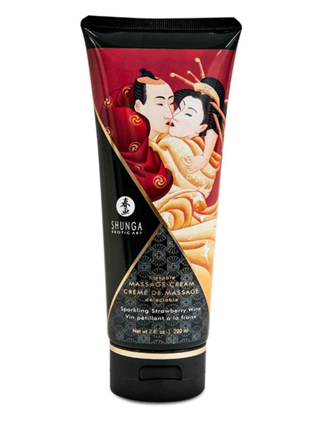 Crème à Massage Délectable - Vin Pétillant à la Fraise par Shunga