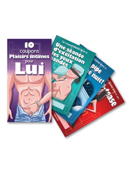 10 coupons plaisirs intimes pour lui
