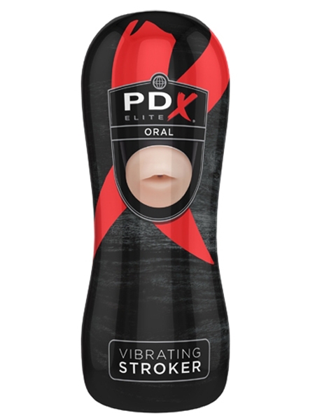 Masturbateur vibrant bouche de PDX Elite