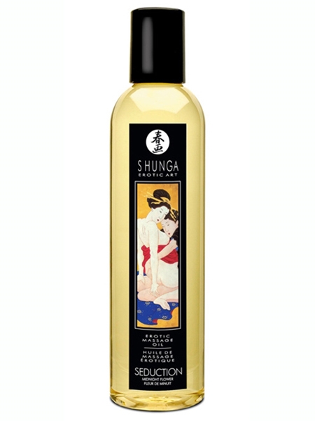 Huile à massage Fleur de minuit par Shunga