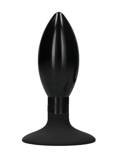 Butt Plug large en aluminium et silicone avec bases interchangeables par Ouch!