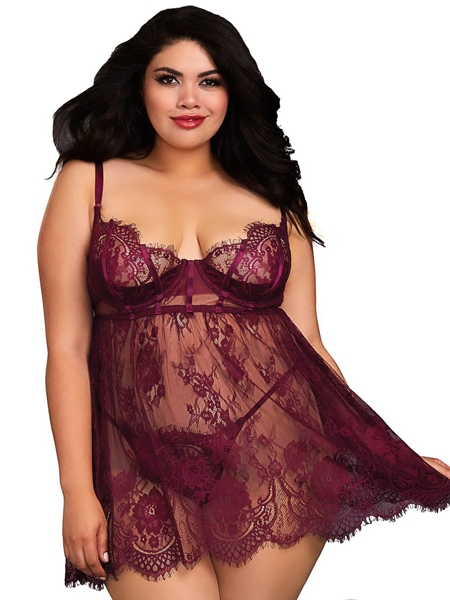 Nuisette babydoll Prune de Dreamgirl