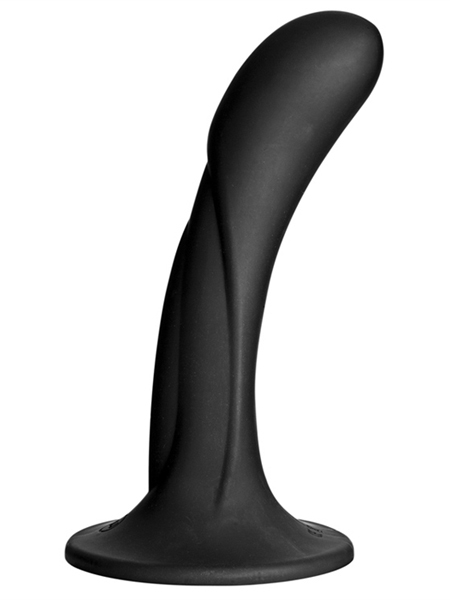 Dildo G-Spot noir en silicone de Vac-U-Lock