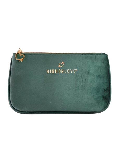 Pochette High On Love en Velours Vert