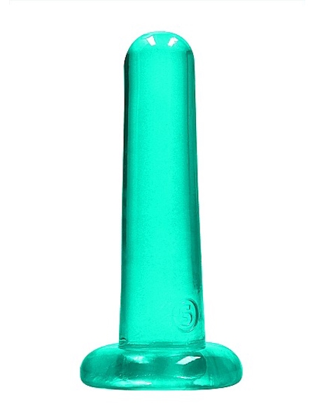 Dildo Crystal Clear Non Réaliste Turquoise 5 pouces par RealRock