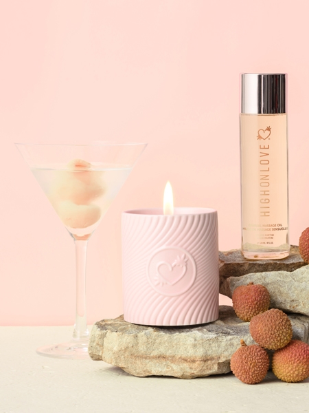 Bougie Sensuelle pour Massage - Litchi Martini - par High On Love