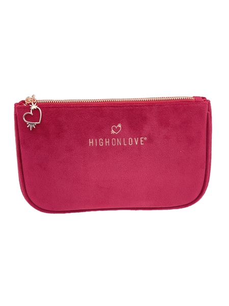 Pochette High On Love en Velours Rouge