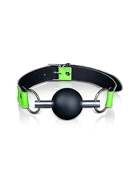 Bâillon en silicone solide avec collier phosphorescent par Ouch