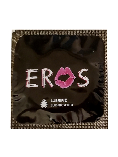 Condom de latex lubrifié de qualité supérieure par Eros et Compagnie