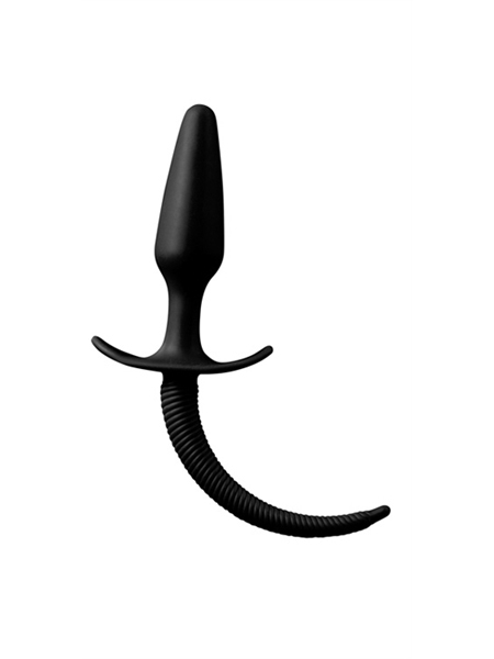 Manchon anal avec queue en silicone noir Shove Up