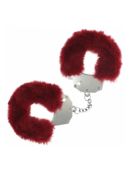 Menottes robustes en fourrure bourgogne par Ouch