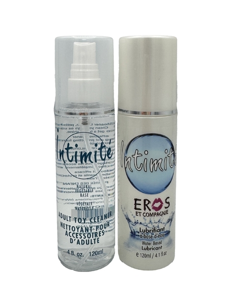 Combo lubrifiant à base d'eau et nettoyant Intimité 120ml par Eros et Compagnie