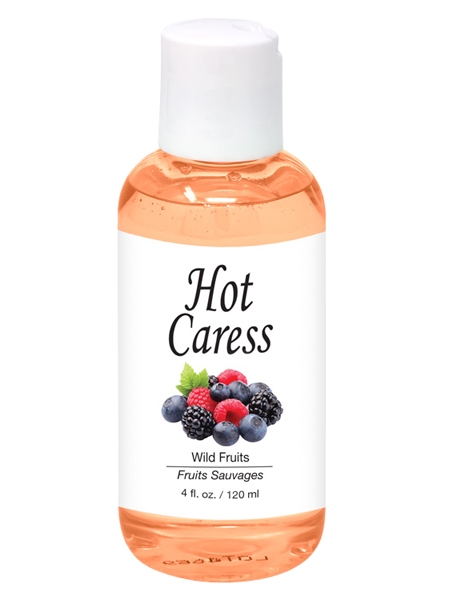 Huile chauffante Hot Caresse à saveur de fruits sauvages - 120 ml
